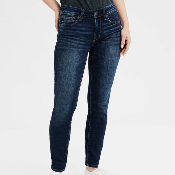 AEO Dark Wash Skinny Super Stretch Jeans